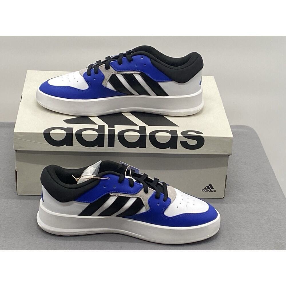 adidas Men’s Court 24 Shoes Size 11 White/Black/ Blue - Picture 3 of 7